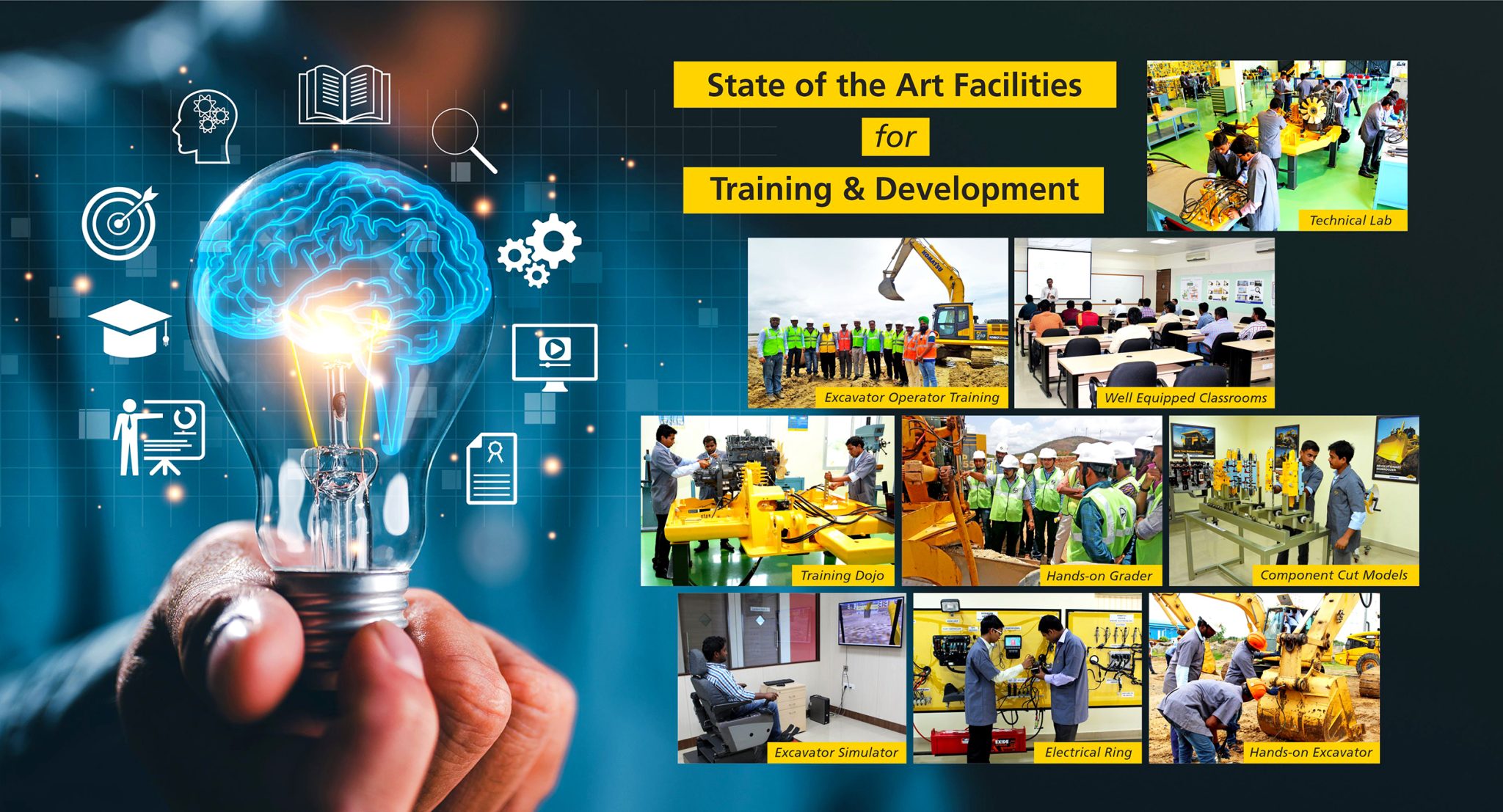 L&T EduTech state of the art facilities for training and development — technical labs, classrooms, simulators, and hands-on equipment training